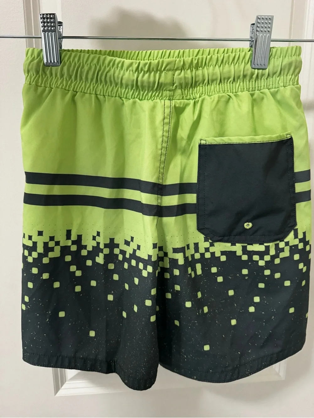 Boy’s Lime Green and Black Adventure Club Swim Shorts. Good condition.